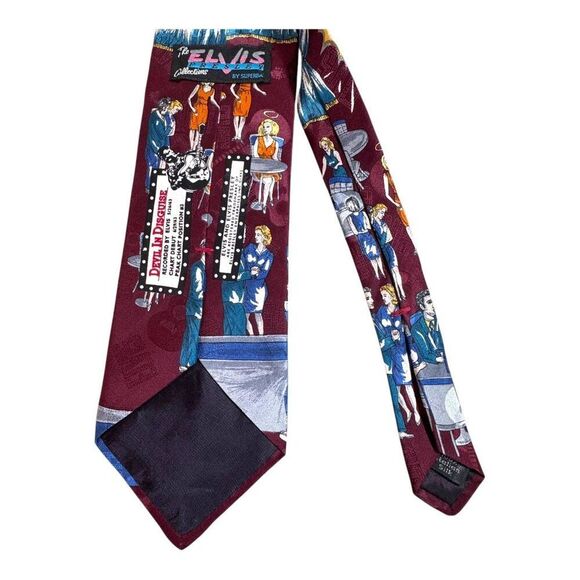 Elvis Presley Collection By Superba Silk Tie Devil In Disguise Dance Scene Print - Picture 9 of 9